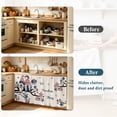 thumbnail image 4 of 4th of July Cabinet Curtain 35"Wx35"L,Dustproof Under Sink Skirt W/ Self Adhesive Tape,Independence Day Gnomes Blue Red Star Tree Rustic Cabinet Curtain Cover for Kitchen Sink,Bathroom Vanity, 4 of 9