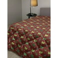 thumbnail image 2 of Cactus Spring Flower Down Alternative Comforter, Randomly Scattered Succulent Silhouettes Mother Nature, Microfiber Quilt for All Season, 5 Sizes, Eggshell and Olive Green, by Ambesonne, 2 of 3