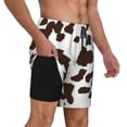 thumbnail image 2 of Fotbe Brown Cow Traje de Baño para Hombre – Shorts de Natación de Secado Rápido con Forro y Bolsillos-XX-Large, 2 of 6