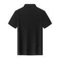 thumbnail image 3 of Womens Polo Shirt Short Sleeve Black Stretch Nylon Spandex Fitted Ribbed Casual Golf Work Shirt Lightweight Breathable,Size 4XL, 3 of 6
