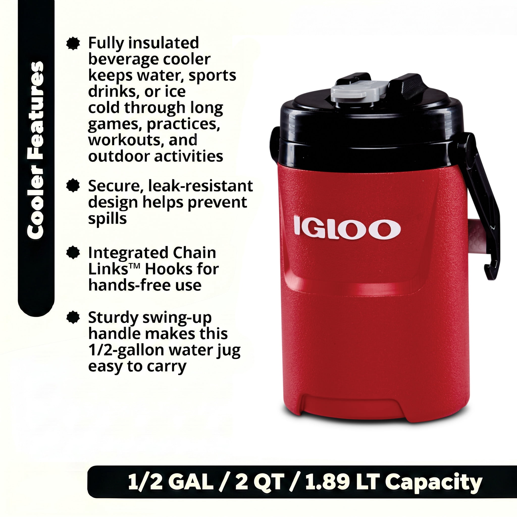 Igloo Laguna Pro 1/2-Gallon Beverage Cooler - Red