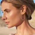 thumbnail image 3 of Pendientes de aro Gacimy, grandes, chapados en oro rosa de 14 quilates, 50 mm, para mujer, 3 of 9