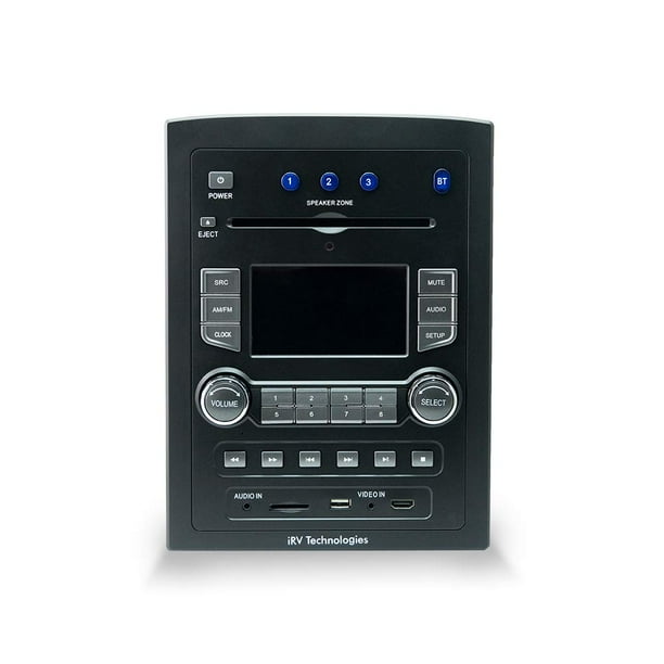 Tecnología iRV iRV66 AM/FM/CD/DVD/MP3/MP4/USB/SD/HDMI/Digital5.1/sonido envolvente/Bluetooth 3 zonas montaje en pared RV Radio estéreo con adaptador de cable Concertone ZX500/600/690/700,Genesis GT-3.