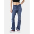 thumbnail image 5 of No Boundaries Mid Rise Bootcut Jeans, 32” Inseam, 1 or 2-Pack, Women’s, 5 of 8