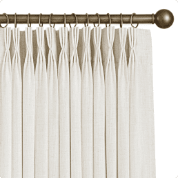 Homspetion Triple Pinch Pleated Long Linen Curtains 96 inch Length 2 Panels Set  Semi Sheer Pinch Pleat Drapes 8 FT