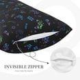 thumbnail image 5 of Naloa Gamepads Pillowcase, Throw Pillowcase, Wrinkle-Free, Stain-Resistant with Hidden Zipper for Bedroom Sofa - 16"x24", 5 of 9