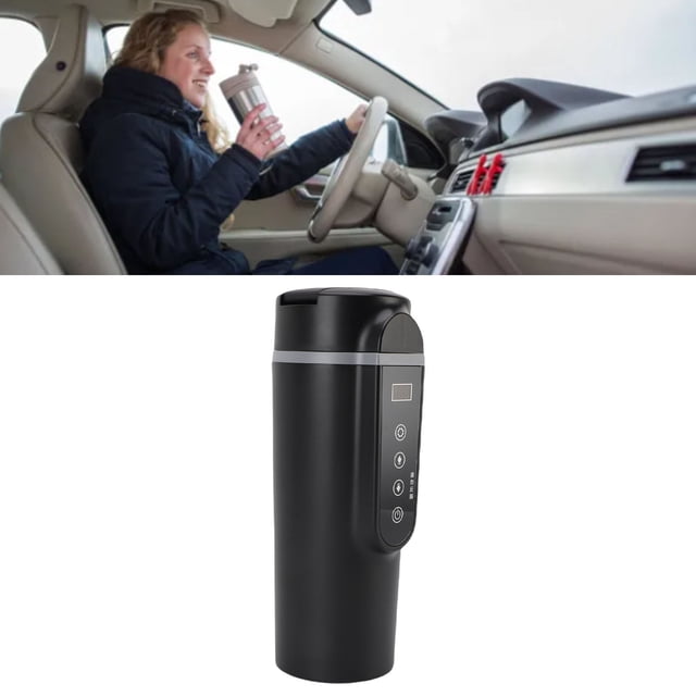 Taza Calefactora Portátil Para Coche, Hervidor Eléctrico Inteligente Y Eficiente Con Control De Temperatura, Seguro, 500ml Para Viaje