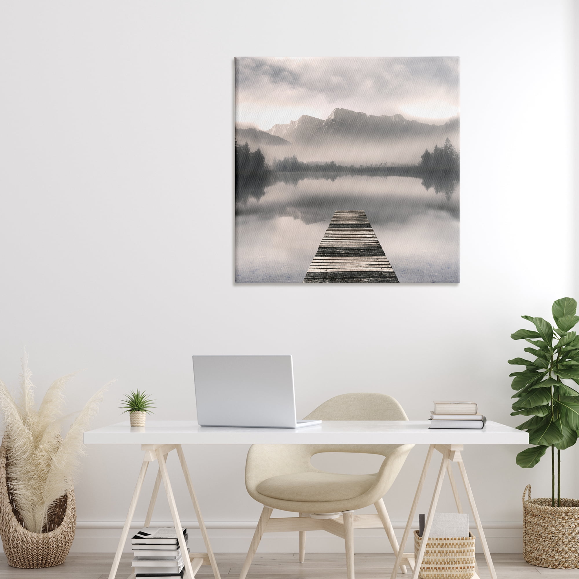 Stupell Industries Calm Reflective Waters & Mountains Canvas Wall Art, design by Irene Weisz