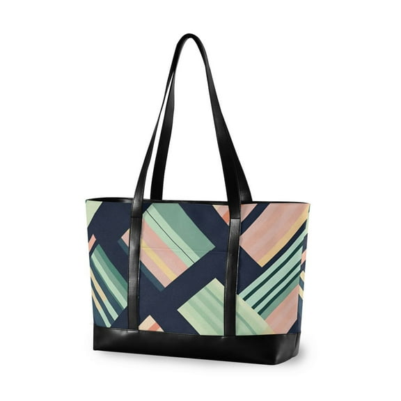 FORMRS Laptop Tote Bag for Women with 15.6" Computer Compartments Handbag, Isometric Pink