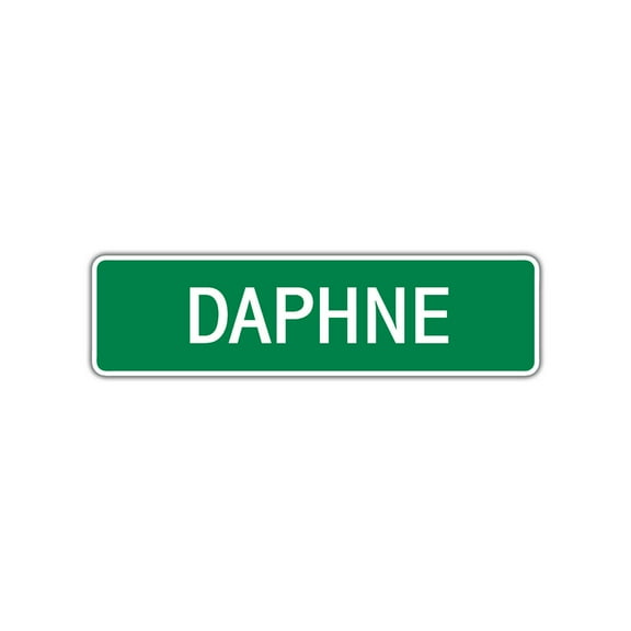 Daphne Girls Children Name Letter Printed Wall Plaque Decoration Label Indoor Outdoor Unique Novelty Aluminum Metal Sign 4"X18"