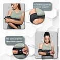 thumbnail image 4 of Wonder Care-Left Right Shoulder Immobilizer Arm Sling Elastic Brace for Clavicle Collar Bone Dislocation Subluxation Shoulder stabilizer Compression Brace After Rotator Cuff Surgery - Black-Size 6, 4 of 7