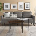 thumbnail image 3 of Table Basse Ronde Ella en Faux Marbre Blanc/noyer Foncé, 3 of 4