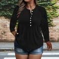 thumbnail image 2 of Zorckvet Plus Size Shirts for Women Long Sleeve Button Down Tops Casual Loose Blouses Oversized Pullover, 2 of 8
