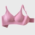 thumbnail image 2 of PNTUTB Plus-Size Backless Bra for Women Solid-Color Four-Row Back Clasp Bra Wire-Free Pushing-Up Breathable Bra Adjustable-Strap Everyday Bras, 2 of 7
