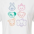 thumbnail image 3 of Disney Classics - Stacked Outline Faces - Juniors Cropped Cotton Blend T-Shirt, 3 of 5