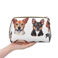 thumbnail image 4 of Easygdp Happy Dog Faces Collage Leather Makeup Bag Zipper Pouch Travel Cosmetic Organizer for Women and Girls, Make up Bag with Zipper, 4 of 8