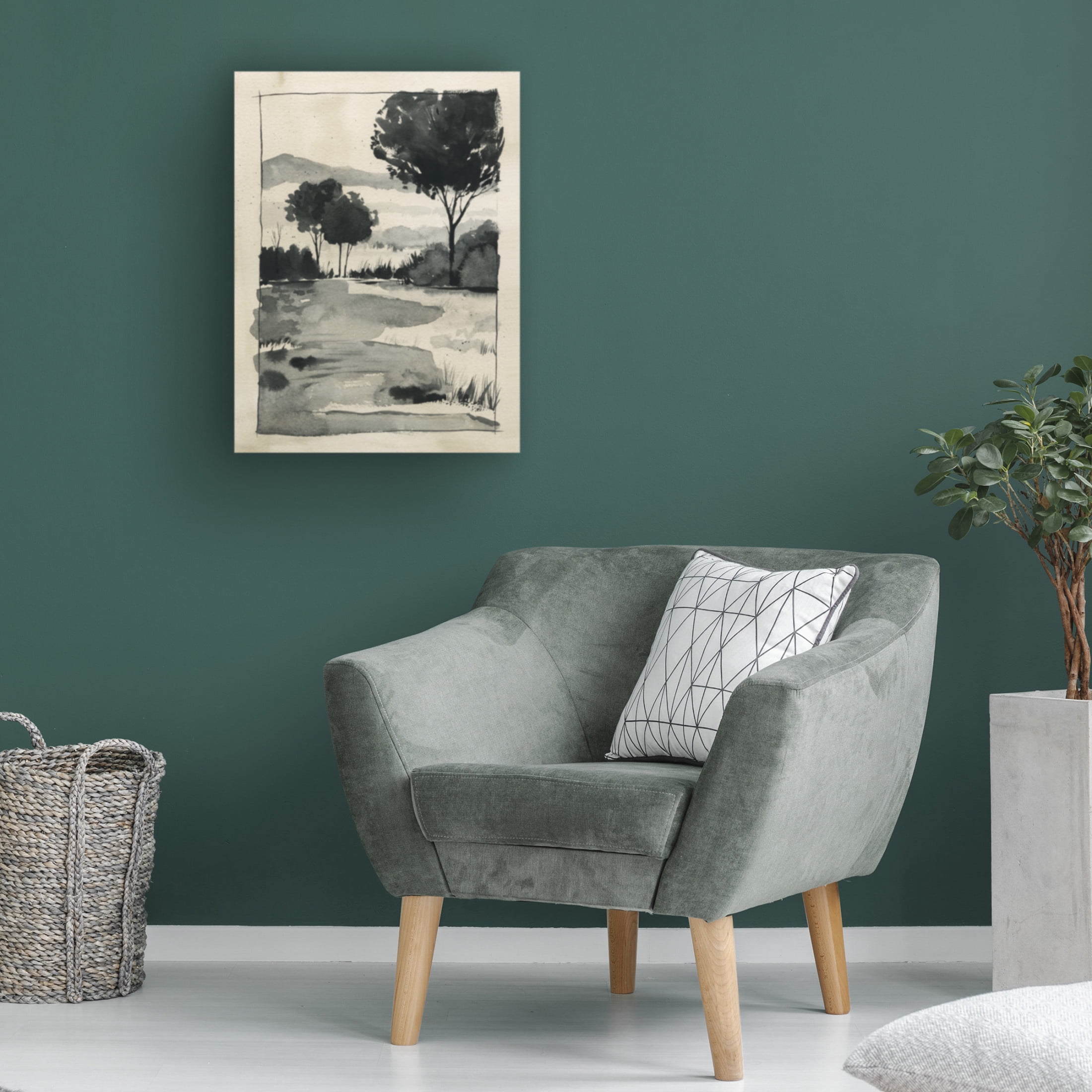 Trademark Fine Art Grace Popp  Watercolor Country Sketch I Canvas Wall Art