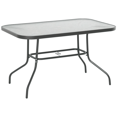 thumbnail image 1 of Outsunny Metal Garden Dining Table, Outdoor Patio Table, 47.25" x 31.5", 1 of 10
