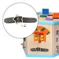 thumbnail image 4 of Escudo Botón Habilidades básicas Educativo Niño Preescolar Aprendizaje Tablero ocupado Montessori Juguetes para 1-2 años Bebé Gran regalo gris claro Macarena juego de mesa ocupado, 4 of 8