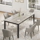 thumbnail image 2 of Kojooin Mesa de Comedor Industrial Moderna, Mesa Rectangular Espaciosa con Patas de Madera y Metal Diseñadas, Esquinas Redondeadas Seguras, Fácil Montaje para Uso en Comedor, Sala de Estar U Oficina, 2 of 8