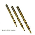 thumbnail image 4 of 3x Titanium-Plated Step Drill Bit for Woodworking Pocket Hole Jig 8-4/9-5/10-6mm, 4 of 8