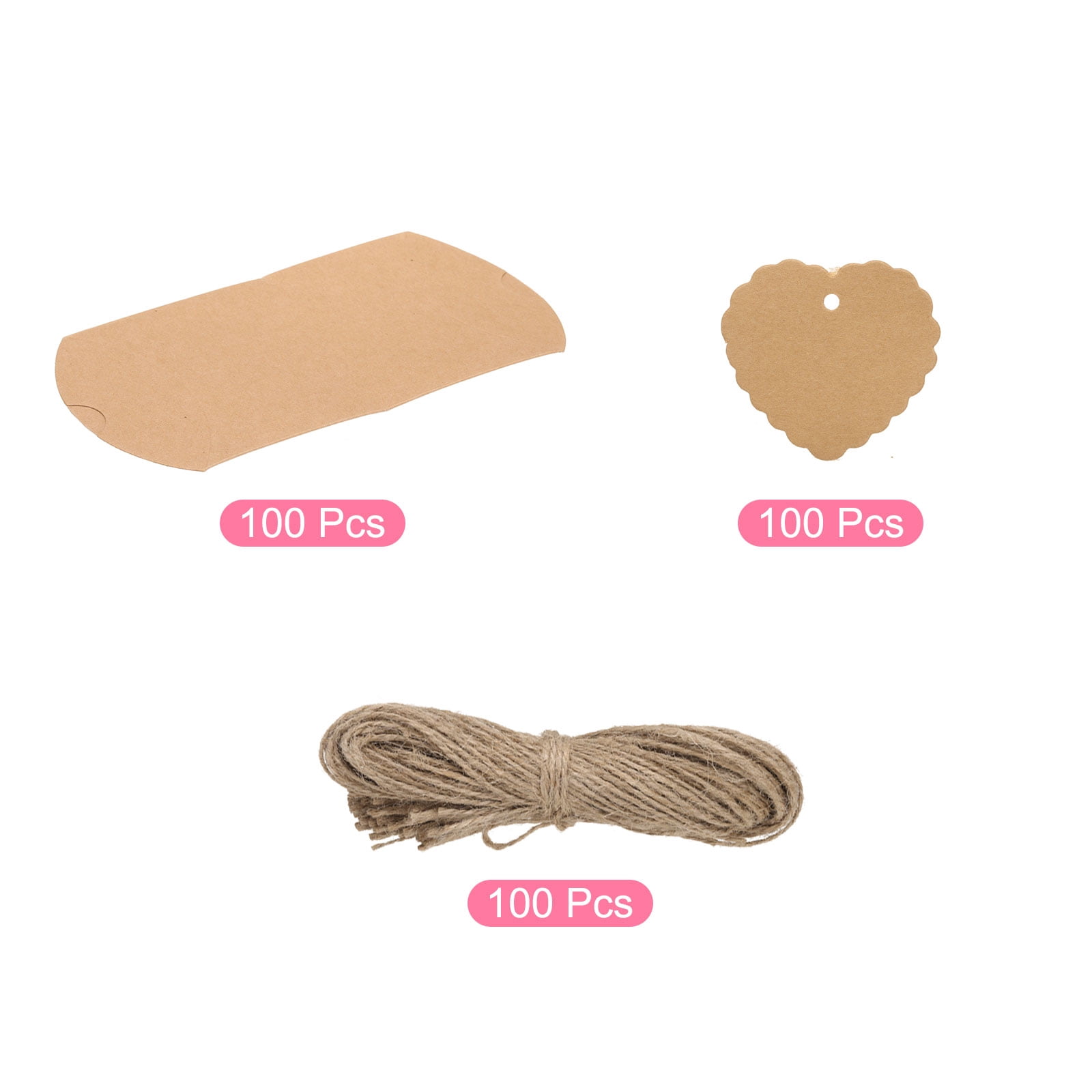 Unique Bargains Gift Boxes with Ribbons Presents Paper Candy Favor Box 5.1"x3.5"x1" Brown