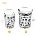 thumbnail image 3 of Sikiie Retirement Print Round Dirty Clothes Basket, Waterproof Standing Foldable Storage Basket, for Laundry Room, Bedroom, Bathroom Storage-Small, 3 of 6