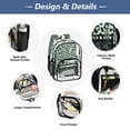 thumbnail image 5 of PVC Transparent Backpacks Clear Backpack for Travel and Outings Mint Green Leopard Print, 5 of 7