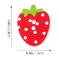 thumbnail image 2 of WHAMVOX 100Pcs Strawberry Shaped Buttons Wooden Sewing Button for DIY Crafts Red, 2 of 8
