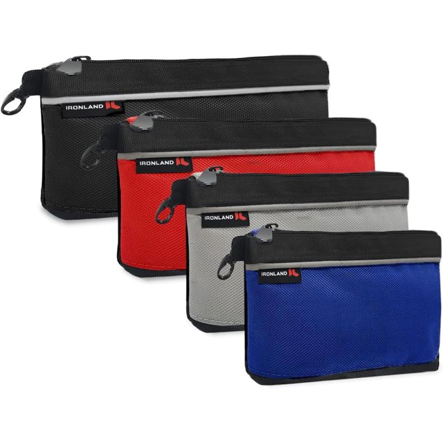 Small Tool Pouches with Zipper Premium Small Tool Bags Waterproof 1680D Tool Pouch Bags for Men Multipurpose Tool Storage Organizer Premium Heavy duty 4 Pack