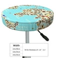 thumbnail image 4 of Daiia World Travel Line Icons Map Stool Covers Round,Round Bar Stool Covers Waterproof Bar Chair Covers Washable Stool Cushion Slipcover for 12-14 Inch Chair-12 inch, 4 of 7