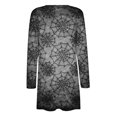 thumbnail image 4 of Puntoco Abrigo Mujer Impresión Manga Larga Casual Tops Blusa con Bolsillo Cárdigan Outwear Liquidación Puntoco Puntoco-1, 4 of 5