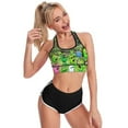 thumbnail image 3 of Plants My Singing Monsters Women's Sports Bras Racerback Padded Workout Slimming Tank Tops Camisole Yoga Vest Activewear Fitness Running Crop Top, 3 of 6