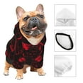 thumbnail image 3 of Haiem Red Skulls 2 for Winter Dog Hoodie Sweatshirts with Pockets Warm Dog Clothes for Small Dogs Chihuahua-XX-Large, 3 of 7