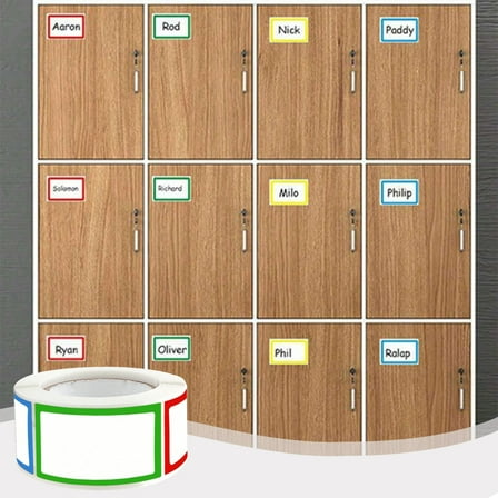 Color Border Blank Stickers Can Be Handwritten And Marked Assorted Self Adhesive Labels Stickers Roll 250 Pcs Stickers 1.8*1in