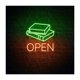 thumbnail image 1 of Librería Letrero De Neón Luz Abierta Negocio Regulable Para Librerías, Bibliotecas, Centros Educativos 39x38cm/15,35x14,96 Pulgadas, 1 of 5