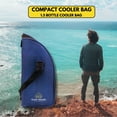 thumbnail image 2 of Outer Woods 1.5L Insulated Bottle Cooler Bag with Ice Packs | Portable Wine & Drink Carrier (Navy Blue), 2 of 10