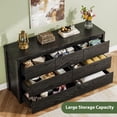 thumbnail image 3 of 7 Drawer Dresser for Bedroom,Modern Chest of Drawer,Handle Free Design,Storage Cabinet for Living Room, Bedroom,Dresser TV Stand, Wood Drawer Organizer,Easy Assembly, 3 of 7