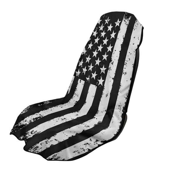 XYZCANDO Car Towel Cushion Cover Distressed American Flag Seat Covers for Running Picnic Workout, Non-Slip Sweatproof Car Seat Towel Cover for SUV Trucks