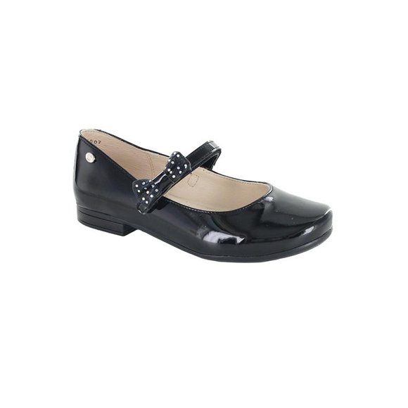 Calzado de JUVENIL tipo ZAPATILLA color NEGRO CHAROL Coqueta 45007-C