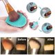 thumbnail image 4 of Limpiador de brochas de maquillaje Alfombrilla de limpieza de brochas de maquillaje de silicona, almohadilla limpiadora de brochas, limpiador de brochas cosméticas, herramienta de lavado portátil, 4 of 5