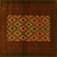 thumbnail image 1 of Ahgly Company Machine Washable Indoor Square Persian Yellow Traditional Area Rugs, 5' Square, 1 of 4