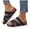 Black, variant on Women's Platform Sandals Lightweight Non Slip Slide Shoes Fashion Crooss Strap Open Toe Wedge Beach Sandal Brown Size 9