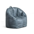 thumbnail image 2 of Big Joe Joey Large Bean Bag Chair in Basalt Blue, All Ages,  with On-The-Go Handle, 2 of 7