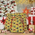 thumbnail image 5 of Fuzoiu 90s Audio Tape Print Christmas Gift Bag,Burlap Gift Bag with Drawstring Closure & Hang Tag,Perfect for Holidays, Birthdays, and Special Occasions-Medium, 5 of 7