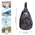 thumbnail image 3 of HAWEE Rope Sling Bag for Women and Men Casual Cross Body Backpack Adjustable Anti-slip Strap/ Bottle Pocket/ Earphone Hole for Travel Hiking Sports, Paisley Colorful, 3 of 7