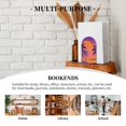 thumbnail image 2 of Wooden Non-Slip Bookstand Office Desk For Students Use L-Shaped Bookstand Fixed Desk Book Files, Cd Storage Device Cartoon Flat Panoramic Landscape Sunset, 2 of 8