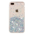 thumbnail image 2 of Case for iPhone 8 Plus / iPhone 7 Plus, Luminous Fashionable Trendy Shiny Glitter Phone Cover, Gradient Non-Yellowing Shockproof with Glamorous Shimmering Protection Case, White, 2 of 6