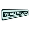 thumbnail image 3 of Whale Watching Location Novelty Sign, Metal Wall Decor - 4x18 inches, 3 of 4