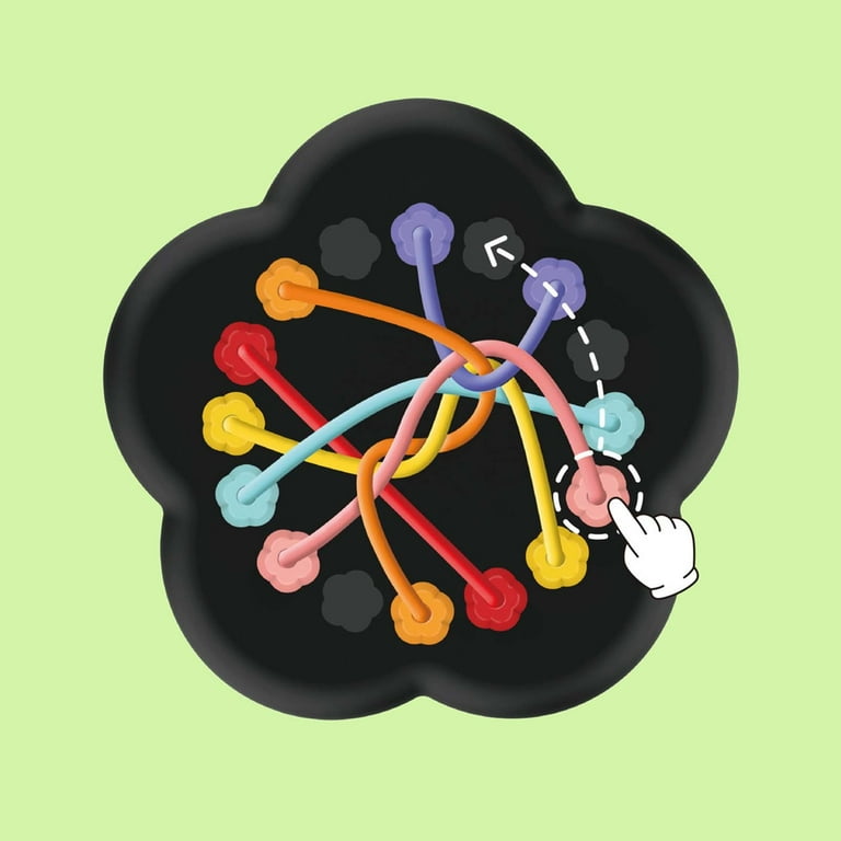 Family Puzzle Activity Game Brainy Knots Rope Untangling Game - Colorful Puzzle Strategy Game For Kids & Families Funny Games For Kids